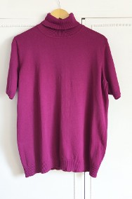 Fioletowy sweter golf bawełna 48 50 4XL BPC Bonprix-2