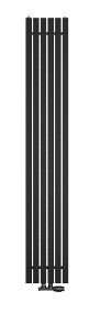 Grzejnik dekoracyjny Luxar 180/30 D5 czarny wzór Lamel , Panelowy -3