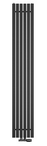 Grzejnik dekoracyjny Luxar 180/30 D5 czarny wzór Lamel , Panelowy -4