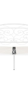 vidaXL Rama łóżka ze stelażem z listw, biała, metalowa, 140 x 200 cm284450-3