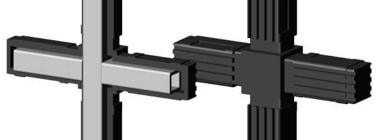 Łącznik plastikowy z rdzeniem met.do profili aluminiowych 25x25x1,5mm, typ C1CM-1