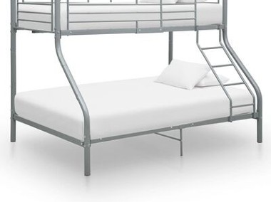 vidaXL Rama łóżka piętrowego, szara, metalowa, 140x200 cm/90x200 cmSKU:287904*-1