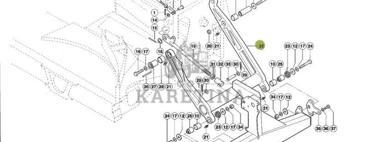 Claas RU600 - wahacz lewy 0009994640-1