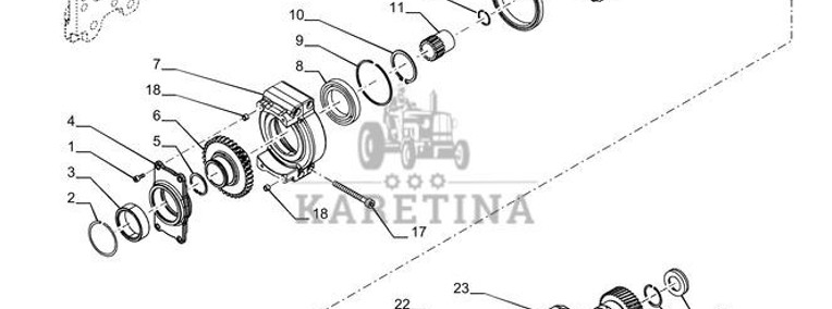 New Holland T6070 Wałek zębaty 40t 84248819-1