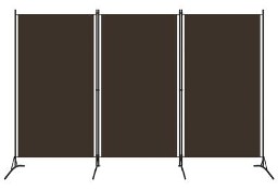 vidaXL Parawan 3-panelowy, brązowy, 260 x 180 cmSKU:320732*