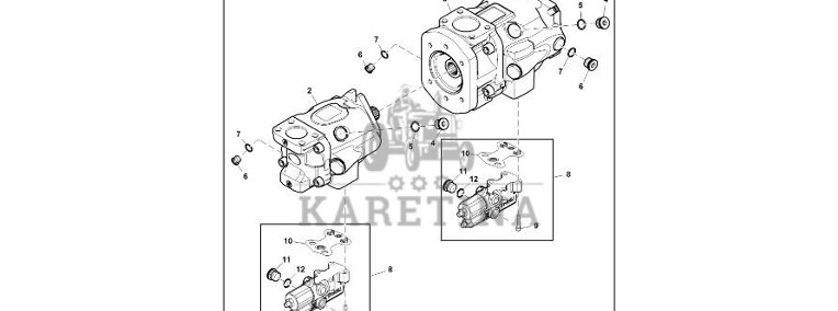 John Deere 9470RX - Sterownik pompy/zaworu RE576761 (Układ hydrauliczny)-1