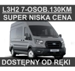 Ford Transit L3H2 130KM Super Cena Brygadowy 7-osobowy Kamera Czujniki Od ręki