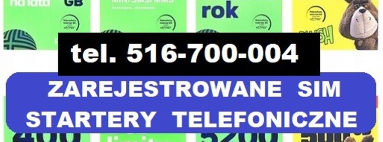 Zarejestrowane startery SIM polskie karty prepaid działajace startówki Warszawa-1