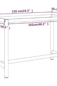 vidaXL Rama do stołu roboczego, czerwono-czarna, 110x50x79 cm, metal-3