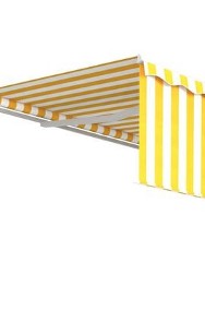 vidaXL Ręcznie zwijana markiza z zasłoną, 5x3 m, żółto-białaSKU:3069338*-3