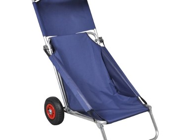 vidaXL Przenośny wózek i krzesło w jednym, składany, niebieski 90446-1