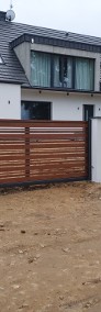 Ogrodzenie płot brama przesuwna skrzydłowa wjazdowa aluminium drewno imitacja-4