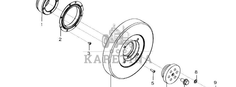 John Deere 9470RX - Piasta R524422 (Silnik)-1
