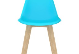vidaXL Krzesła stołowe, 2 szt., niebieskie, plastik289125