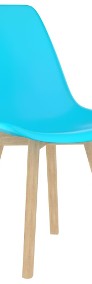 vidaXL Krzesła stołowe, 2 szt., niebieskie, plastik289125-3