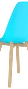 vidaXL Krzesła stołowe, 2 szt., niebieskie, plastik289125-4