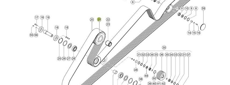 Claas Jaguar 970 - koło pasowe 0001230842-1