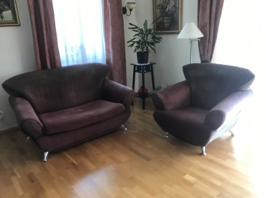 Komplet wypoczynkowy, kanapa i fotel-1