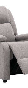 vidaXL Rozkładany fotel masujący, jasnoszary, tkanina248698-3