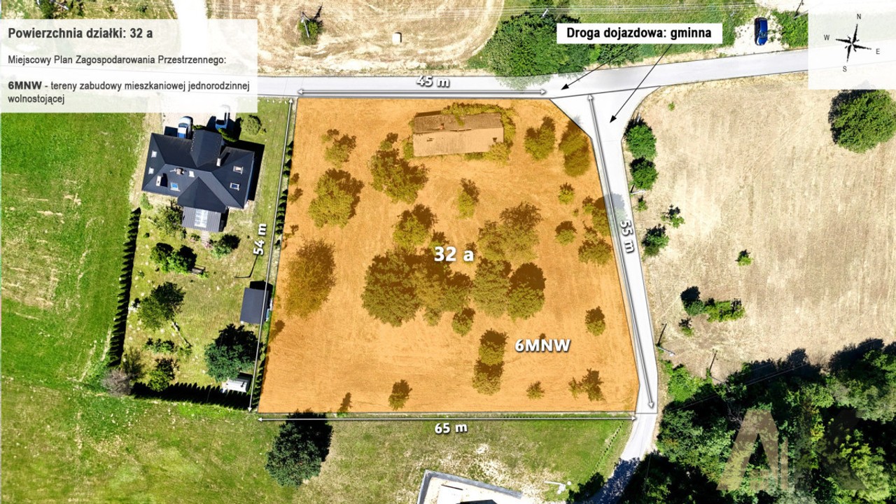 Duża działka 3200 m² z widokiem na góry i las - Widok 3
