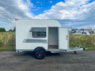 MiniKamper PLUS PRZYCZEPA KEMPINGOWA 750 KG | WYPOSAŻONA | ALUFELGI GRATIS-1