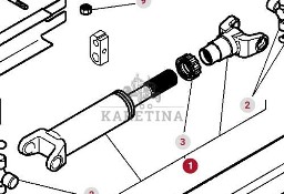 Massey Ferguson 7516 Przegub Uniwersalny 910MM 4287995M92
