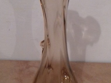 Wazon szklany brązowy „sękacz”, Vintage, do sprzedania-1