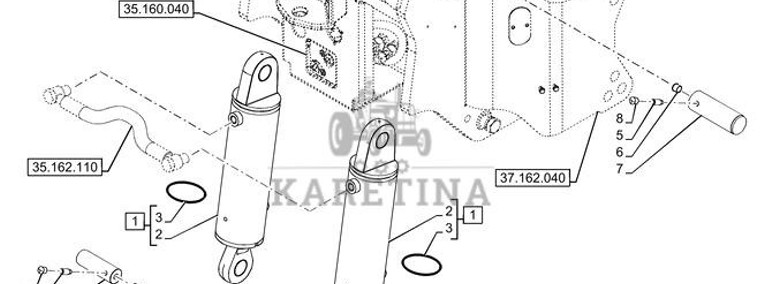 New Holland T6090 T6070 Siłownik podnośnika 84527512-1
