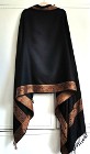 Nowy duży szal orientalny czarny wzór boho bohemian arabski elegancki