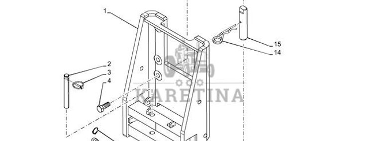 New Holland T6090 T6070 Zaczep 42mm hd, 311mm l 87306344-1