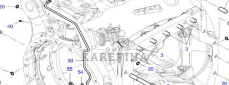 Fendt 930 933 936 939 942 Vario Gen 6 Obudowa Osi Tylnej Wału Koła CZĘŚCI H218PH010103A-1