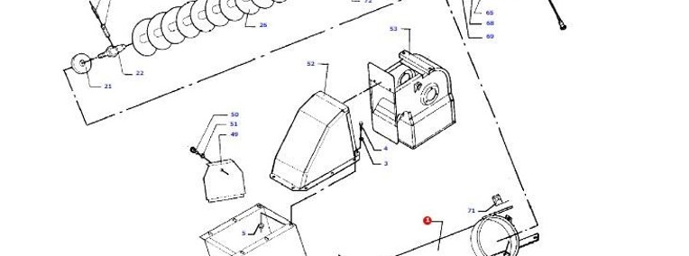 Massey Fergusson MF 30 - ślimak przedni D28884059-1