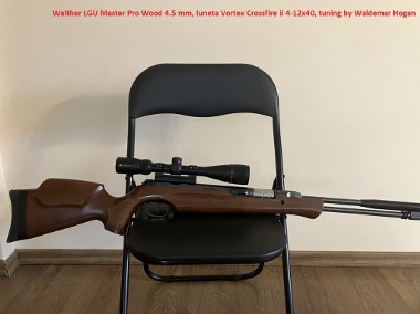 Walther LGU Master Pro Wood, 4.5 mm, luneta Vortex Crossfire II 4-12x40-1