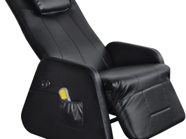 vidaXL Fotel masujący, czarny, sztuczna skóra 242510-1