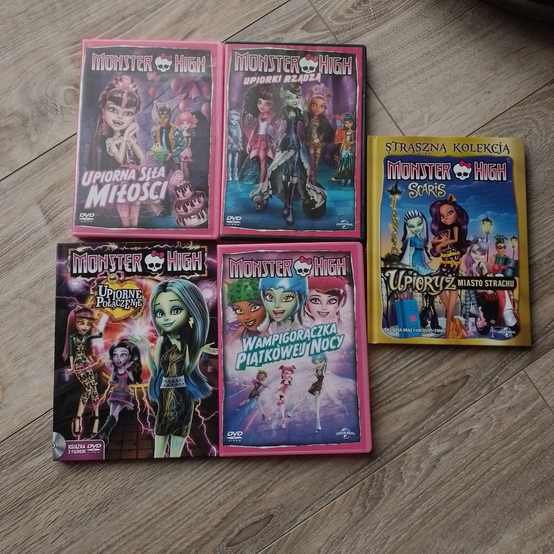 Monster High filmy DVD 4szt. - Gratka.pl