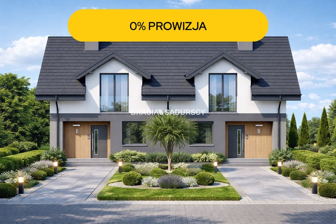 Domy w zabudowie bliźniaczej Trąbki piękna działka