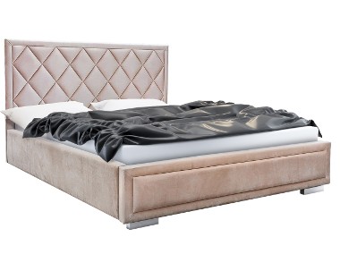 Nowoczesne, nietypowe łóżko Margo z materacem 160x200 cm-2