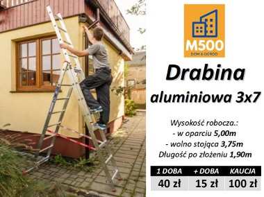 Wypożyczę lekka DRABINA aluminiowa 3x7 5m uniwersalna wynajmę wynajem-1