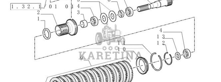 New Holland T6010 Koło zębate 31t, 52t 5185166-1