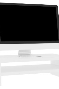 vidaXL Podstawka pod monitor, biała, 42x24x13 cm, płyta wiórowa 800216-2