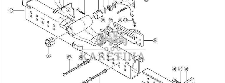 Claas Lexion 600 KORPUS PRZESTAW. 0007708230 (Napędzana oś kierowana, 2,87m - 3,27m)-1