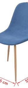 vidaXL Krzesła stołowe, 6 szt., niebieskie, tkanina274366-4