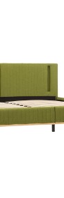 vidaXL Rama łóżka z LED, zielona, tkanina, 180 x 200 cm286672-3
