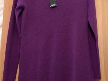 (36) Firmowa, śliwkowa, dzianinowa sukienka ołówkowa na zimę z Londynu/ NOWA  -1