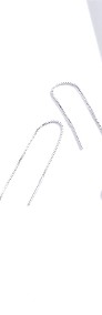 Nowe kolczyki wiszące srebrne srebro 925 czarna perła kulka koralik perły-3