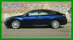 Mazda 6 II -AUTOMAT-Skóra-Nawigacja-Grzane Fotele-RVM-Czujniki Parkoania