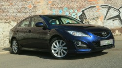 Mazda 6 II -AUTOMAT-Skóra-Nawigacja-Grzane Fotele-RVM-Czujniki Parkoania