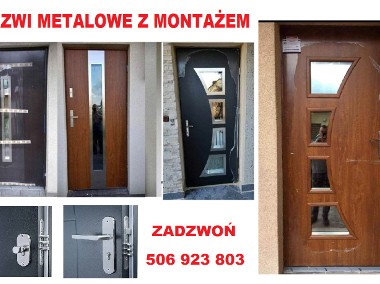 Drzwi zewnętrzne z montażem do domu-wejściowe metalowe -stalowe-1