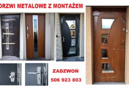 Drzwi zewnętrzne z montażem do domu-wejściowe metalowe -stalowe