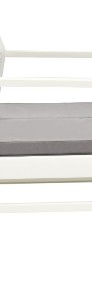 vidaXL 2-os. ławka ogrodowa z poduszkami, 120 cm, plastik, biała48821-3